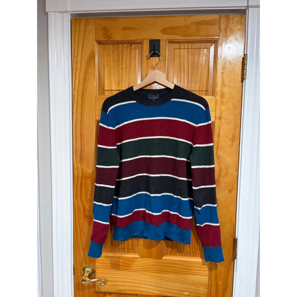 Brooks Brothers Extra Fine Merino Wool Striped Sweater Men’s M Multicolor